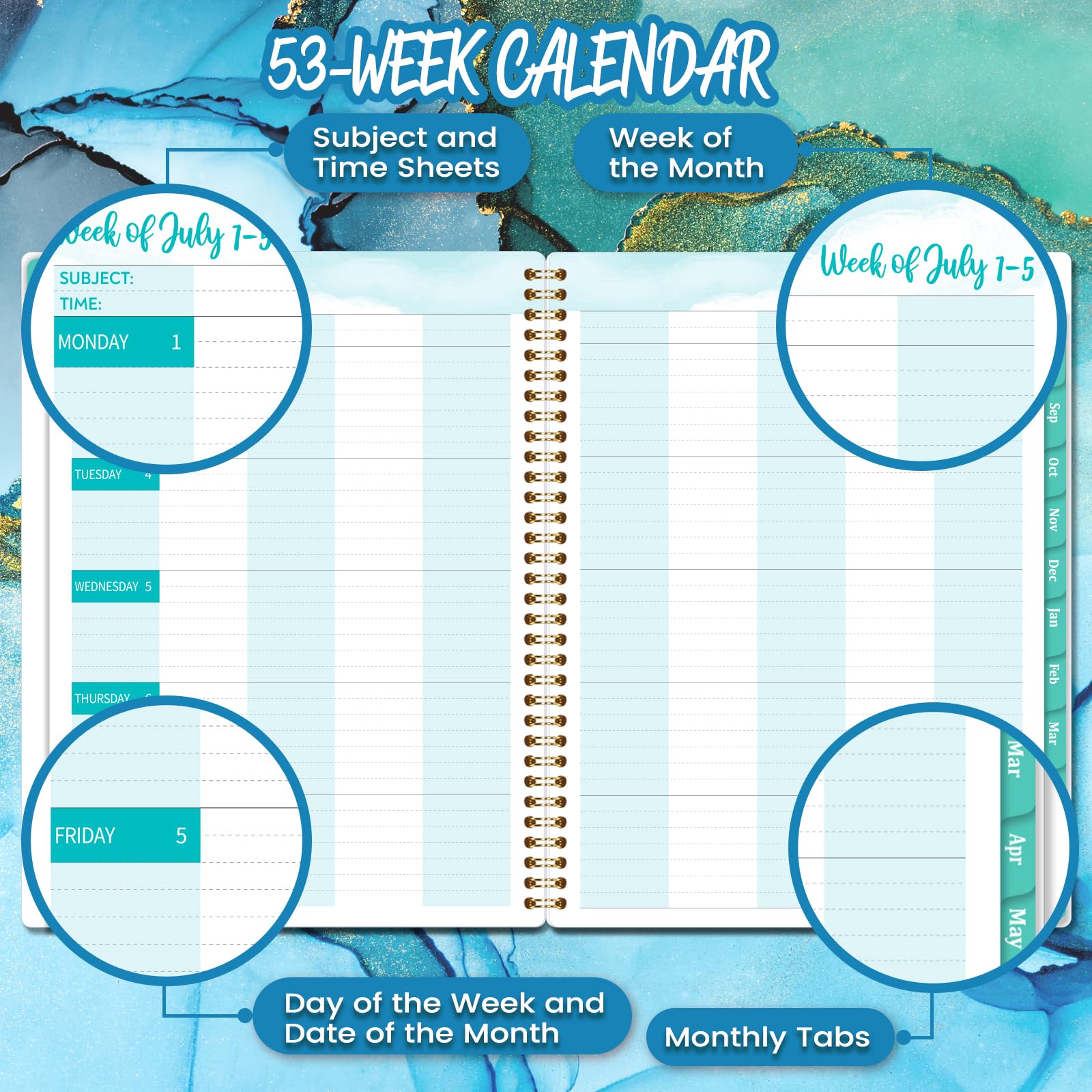 2024-2025 Teacher Planner - Teacher Lesson Planner from July 2024 to June 2025, 11" x 8.3", Weekly & Monthly Lesson Plan Book for Teachers