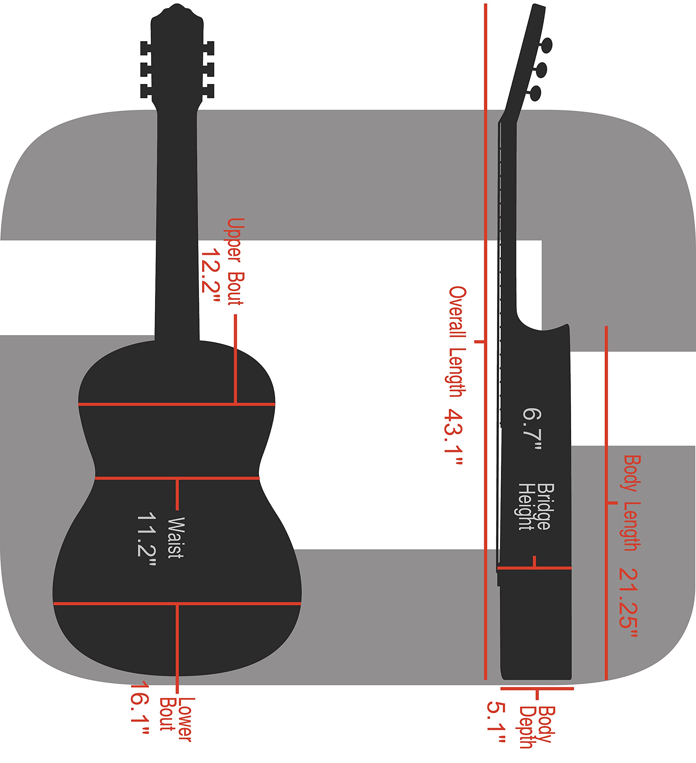 Crossrock Fiberglass Guitar Case - Fits 40"/41" Dreadnought Acoustic Guitar - Padded Straps, Interior Compartment, Fixed & Removable Paddings, Hygrometer - Includes TSA Lock - Ivory