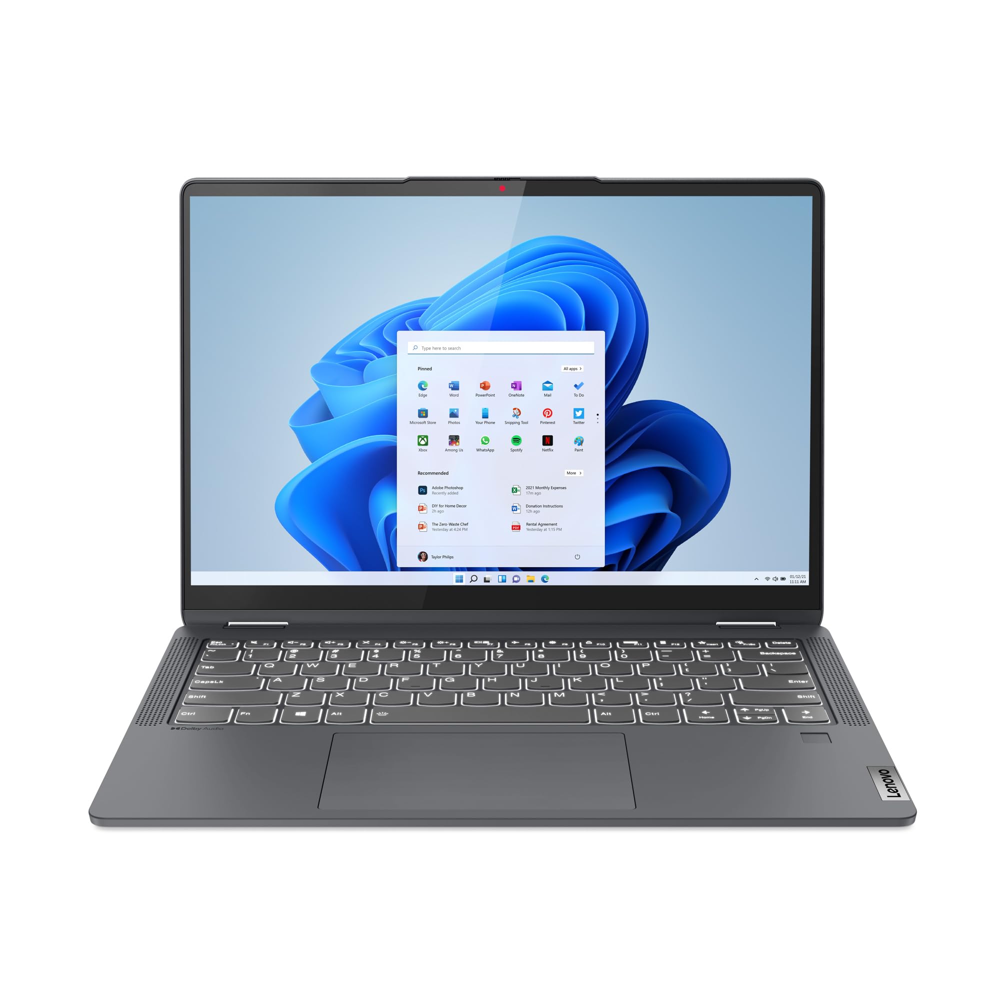 Lenovo IdeaPad Flex 5i - (2023) - Everyday Notebook - 2-in-1 Laptop Computer - Windows 11-14" WUXGA Touchscreen - 8GB Memory - 256GB Storage - Intel Core i3-1215U - Fingerprint Reader - Storm Grey