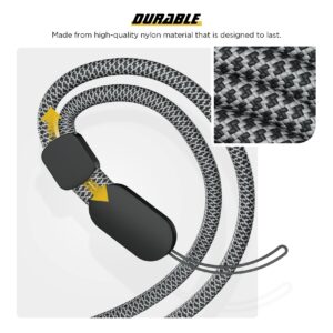 Avorast Hand Wrist Strap Lanyard, 2 Pack Carbon Fiber Phone Lanyards Adjustable Lanyard for GoPro, Camera, Phone Case, Keys, Keychain, USB Flash Drive, Flashlight, Glove Leash, Black & Grey