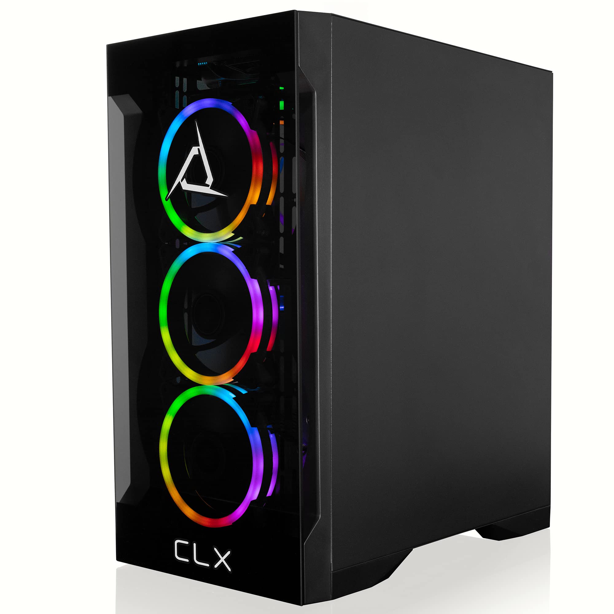 CLX Set Gaming Desktop - Liquid Cooled AMD Ryzen 9 7900X 4.7GHz 12-Core Processor 32GB DDR5 5200MHz Memory GeForce RTX 4070 Ti 12GB GDDR6X Graphics 1TB NVMe M.2 SSD 4TB HDD WiFi Windows 11 Home black