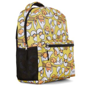 fast forward gudetama lazy egg allover backpack - gudetama lazy egg iconic backpack - officially licensed gudetama school bookbag (yellow)