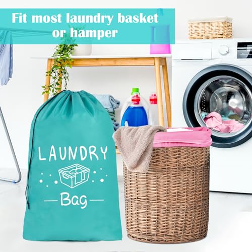 Sylfairy 2 Pack Extra Large Travel Laundry Bag, Dirty Clothes Organizer with Drawstring,Heavy Duty Travel Laundry Bags,Easy Fit a Laundry Hamper or Basket Travel Essentials