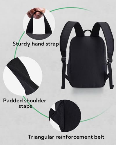 WATERFLY Mini Basic Lightweight Backpack: Simple Solid Color Lightweight Casual Everyday Backpack Small Basic Ultralight Travel Daypack For Woman Man Adult