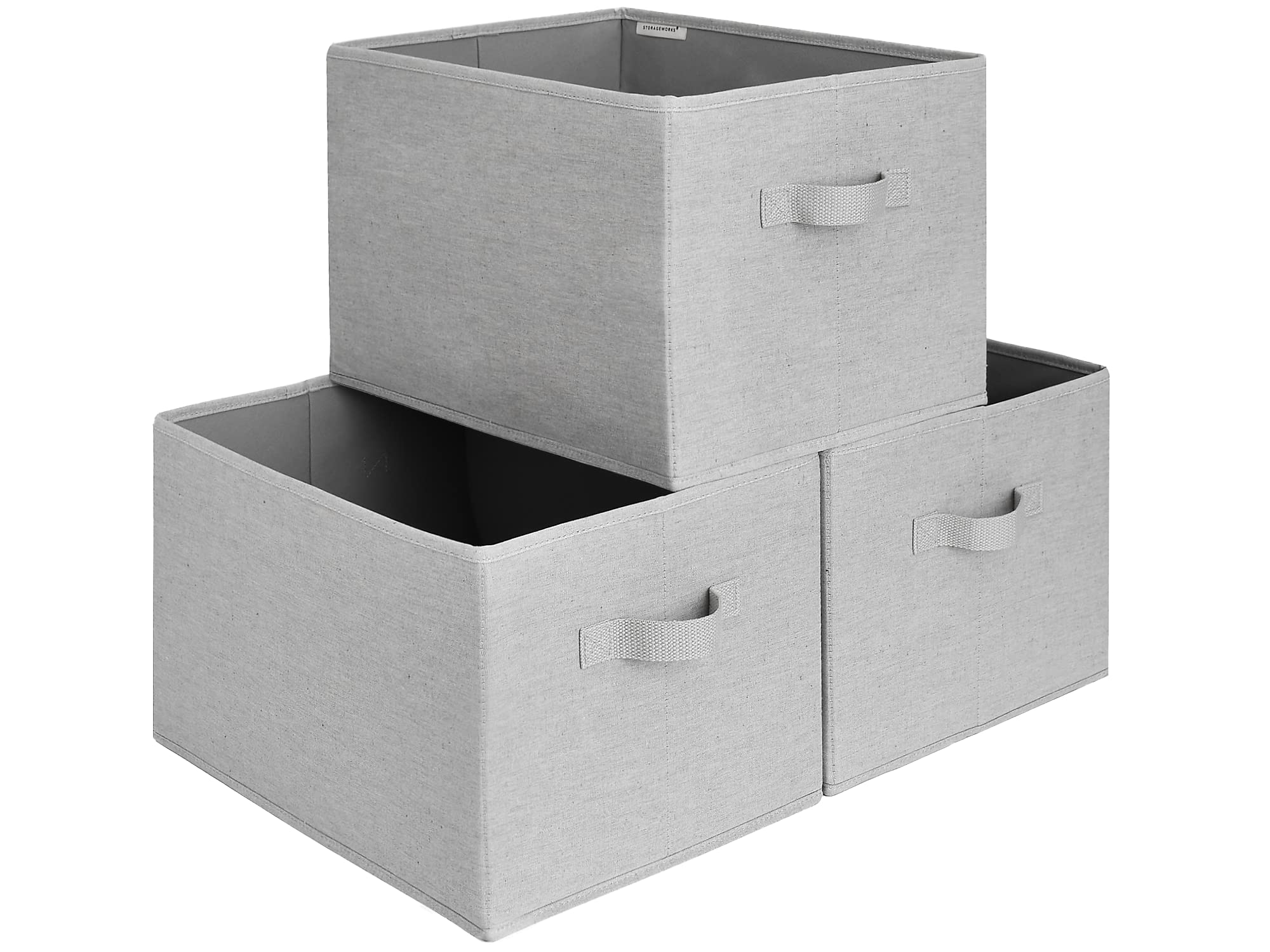 StorageWorks Storage Baskets for Shelves, Foldable Storage Bins with handles, Fabric Closet Bins for organization