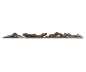 r.w.flame 4 pieces log for 42 inch recessed and wall mounted electric fireplace, synthetic resin log decoration for indoor electric fireplaces