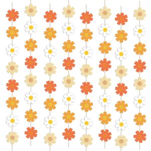 daisy groovy boho party hanging banners and retro hippie party supplies decorations daisy paper cutouts for one two groovy themed baby girl birthday decorations party home classroom favor decor
