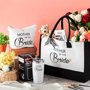 Tudomro 3 Pcs Mrs Gifts Mother of the Groom Bridal Shower Wedding Gifts Tote Bag Makeup Pouch Mother of the Bride Travel Tumbler(Mother of the Bride)