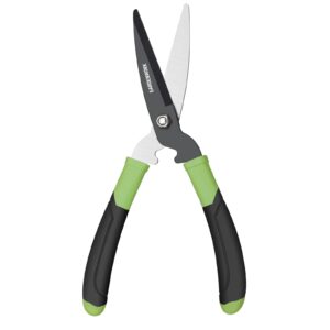 gardenwork garden hedge shears cutter for gardening,mini hedge clippers & shears with sk5 blades, gardening pruning shear clippers for trimming borders, boxwood，bushes，tree twig