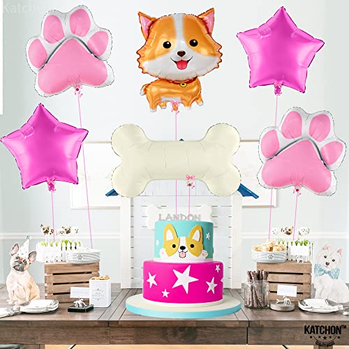 KatchOn, Dog Balloon for Puppy Party - 28 Inch, Pack of 6 | Paw Balloons, Puppy Birthday Decorations | Puppy Balloons for Birthday Party, Dog Birthday Party Supplies | Dog Balloons, Puppy Decorations