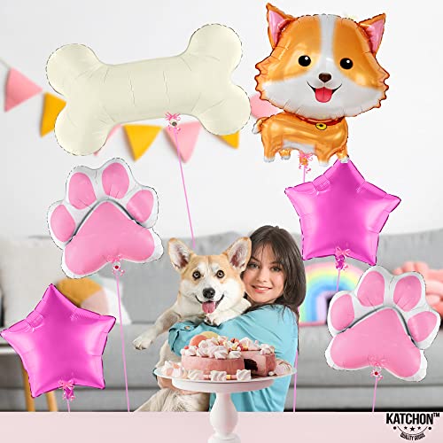 KatchOn, Dog Balloon for Puppy Party - 28 Inch, Pack of 6 | Paw Balloons, Puppy Birthday Decorations | Puppy Balloons for Birthday Party, Dog Birthday Party Supplies | Dog Balloons, Puppy Decorations