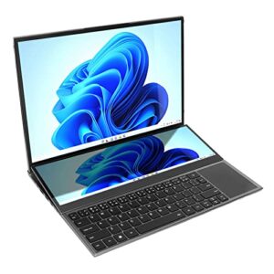 16in 14inch dual screen laptop, 14 inch touchscreen display, 16gb ram, 128gb ssd, for core i7 processor, dual gpu slots, wifi6, bt, notebook laptop for game, office