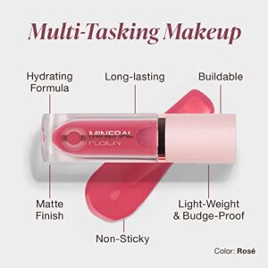 Mineral Fusion 2-in-1 Lip & Cheek Stain Rose, 0.10 fl oz, Rosey Pink hydrating, long-lasting, matte lip and cheek color