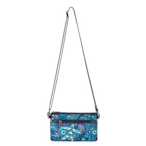 Sakroots Corin Smartphone Flap Crossbody in Eco-Twill, Royal Blue Seascape