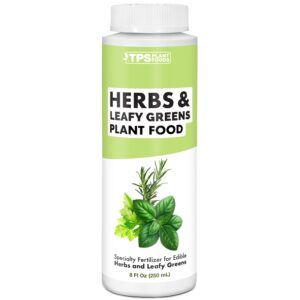 herb plant food for all edible herbs, leafy greens and veggies, liquid houseplant fertilizer 8 oz (250ml)
