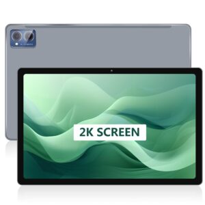 veidoo android tablet 10.4 inch, 6gb + 128gb memory(up to 2tb), 2k 1200 * 2000 fhd screen, octa-core processor, gps, 2.4g/5g wifi, bluetooth 5.0, dual nano sim card 4g lte tablet (gray)