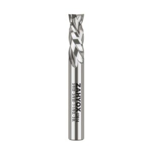 zahyox pro solid carbide spiral router bit, up down compression cnc end mill 3/8 inch shank x 3/8 dia x 1-1/8 cl x 3 ovl