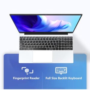 KUU Laptop Computer, 16 GB RAM 512GB SSD Gaming Laptop, Intel Celeron N5095, 15.6 Inch Laptop, Windows 11 Pro, 2.4G+5G WiFi, Webcam and Backlit Keyboard, Fingerprint Unlock