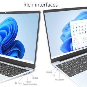 KUU Laptop Computer, 16 GB RAM 512GB SSD Gaming Laptop, Intel Celeron N5095, 15.6 Inch Laptop, Windows 11 Pro, 2.4G+5G WiFi, Webcam and Backlit Keyboard, Fingerprint Unlock
