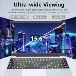 KUU Laptop Computer, 16 GB RAM 512GB SSD Gaming Laptop, Intel Celeron N5095, 15.6 Inch Laptop, Windows 11 Pro, 2.4G+5G WiFi, Webcam and Backlit Keyboard, Fingerprint Unlock