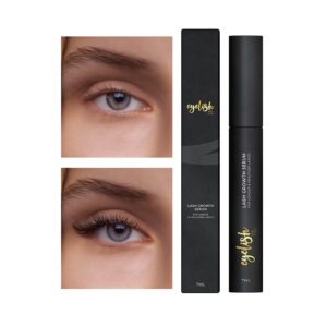 eyelash growth serum premium lash serum (7ml) physician developed - for longer, thicker, healthier natural lashes - lash extensions safe, oil-free -6 months supply, 4-6 weeks results