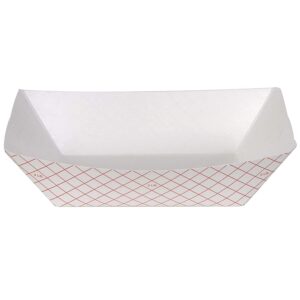 ueg club 3lb food paper tray, red & white check, disposable, suitable for serving fried chicken, burgers, fries, pasta, seafood, and other similar food items