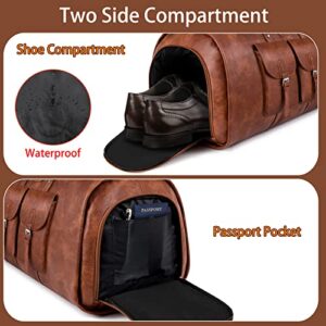 Garment Bag for Travel, Convertible Carry on Garment Duffel Bag for Men 3Pcs Weekender Bag 2 in 1 Hanging Suitcase Suit Bag