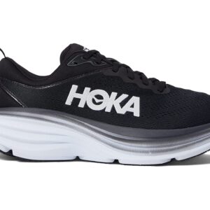 HOKA ONE ONE | Women's, Bondi 8 Road Running Sneakers (Black & White - 7)