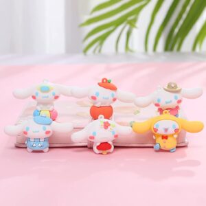 6Pcs Cute Anime Figurines, Kawaii Anime Cake Topper Set,Birthday Party Decoration Supplies,Gift for Anime Fans or Friends(C-6pcs)