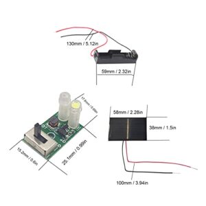 Solar Light Control Panel, 1.2V Lightweight Solar Lamp Control Board Kit Constant Current Drive for Garden