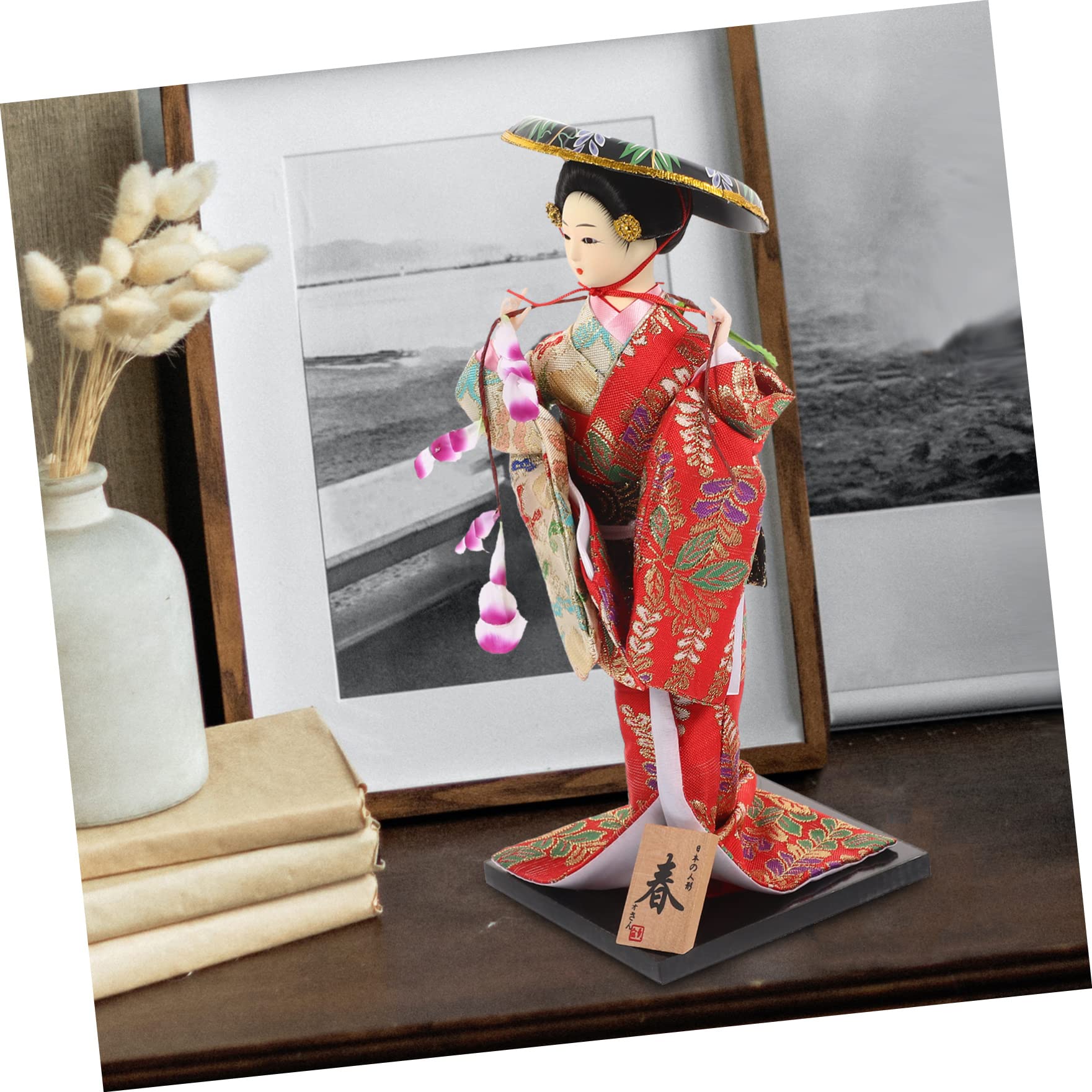 FAVOMOTO Japanese Geisha Ornaments Japanese Kabuki Doll Japanese Kimono Hotel Decoration Ornaments Japanese Films Desk Top Decor Toys for Girls Crafts Japanese-Style Cloth Office