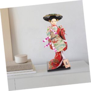 FAVOMOTO Japanese Geisha Ornaments Japanese Kabuki Doll Japanese Kimono Hotel Decoration Ornaments Japanese Films Desk Top Decor Toys for Girls Crafts Japanese-Style Cloth Office