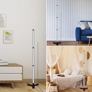 PMS Floor Lamp Corner Standing Lamp Mood Reading Light for Living Room, Bedroom, Office or Study Room (White)