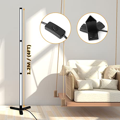 PMS Floor Lamp Corner Standing Lamp Mood Reading Light for Living Room, Bedroom, Office or Study Room (White)