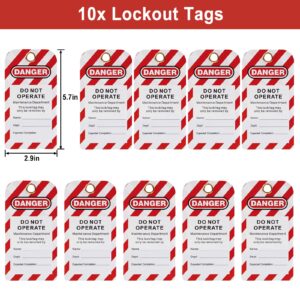 Young Dance Electrical Lockout Tagout Kit -Lock Out Tag Kits for OSHA Compliance with Hasps，Universal Circuit Breaker Lock, Loto Tags, Safety Padlock(2 Keys Per Lock) for Safe Electrical Lockouts