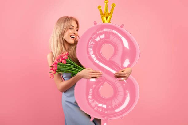 40 Inch Pink Number Balloon 0-9(Zero-Nine) with Crown, Big Size Happy Birthday Balloon, Foil Helium Big Number Balloon for Birthday Party,Wedding, Anniversary (PINK 2)