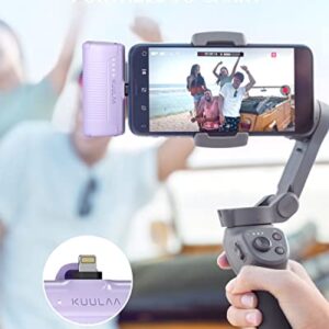 Kuulaa Portable Phone Charger Portable Charger iPhone 4500mAh Mini Power Bank for iPhone Cute Battery Pack Backup Charger Travel Compatible with iPhone 14/13/12/11/XS/XR/Airpods (Purple)