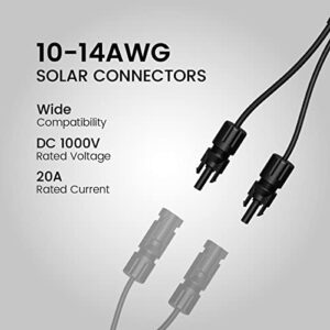 Solar Panel Connector Parallel Adapter Cable M/FF and F/MM NURZVIY SolarEpoch 1-to-2 Y Branch Solar Connectors Parallel Wire Plug Tool Kit for Solar Panel