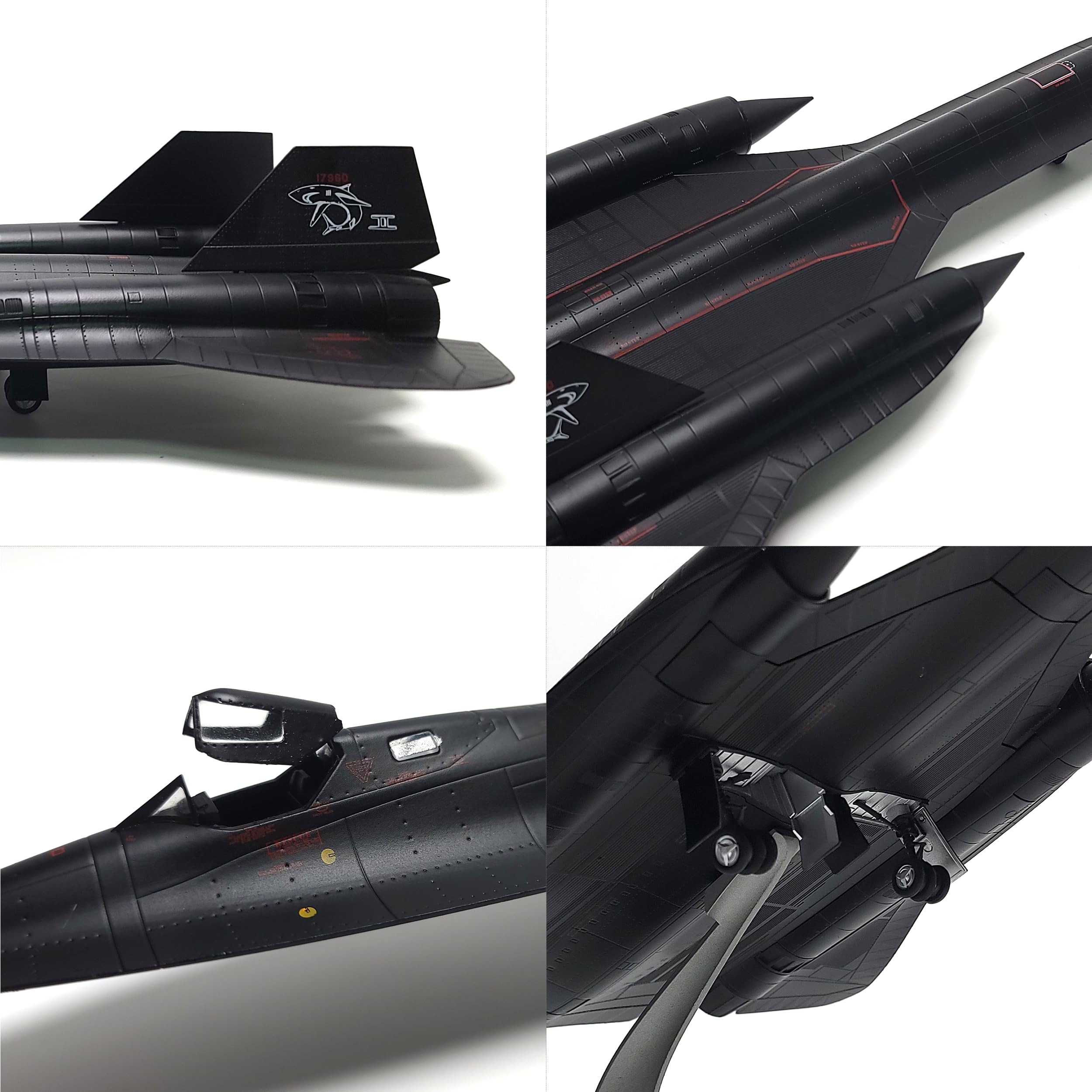 NUOTIE 1/72 Scale SR-71a Blackbird Metal Model High-Altitude Reconnaissance Aircraft Military Diecast Plane Model for Collection or Gift