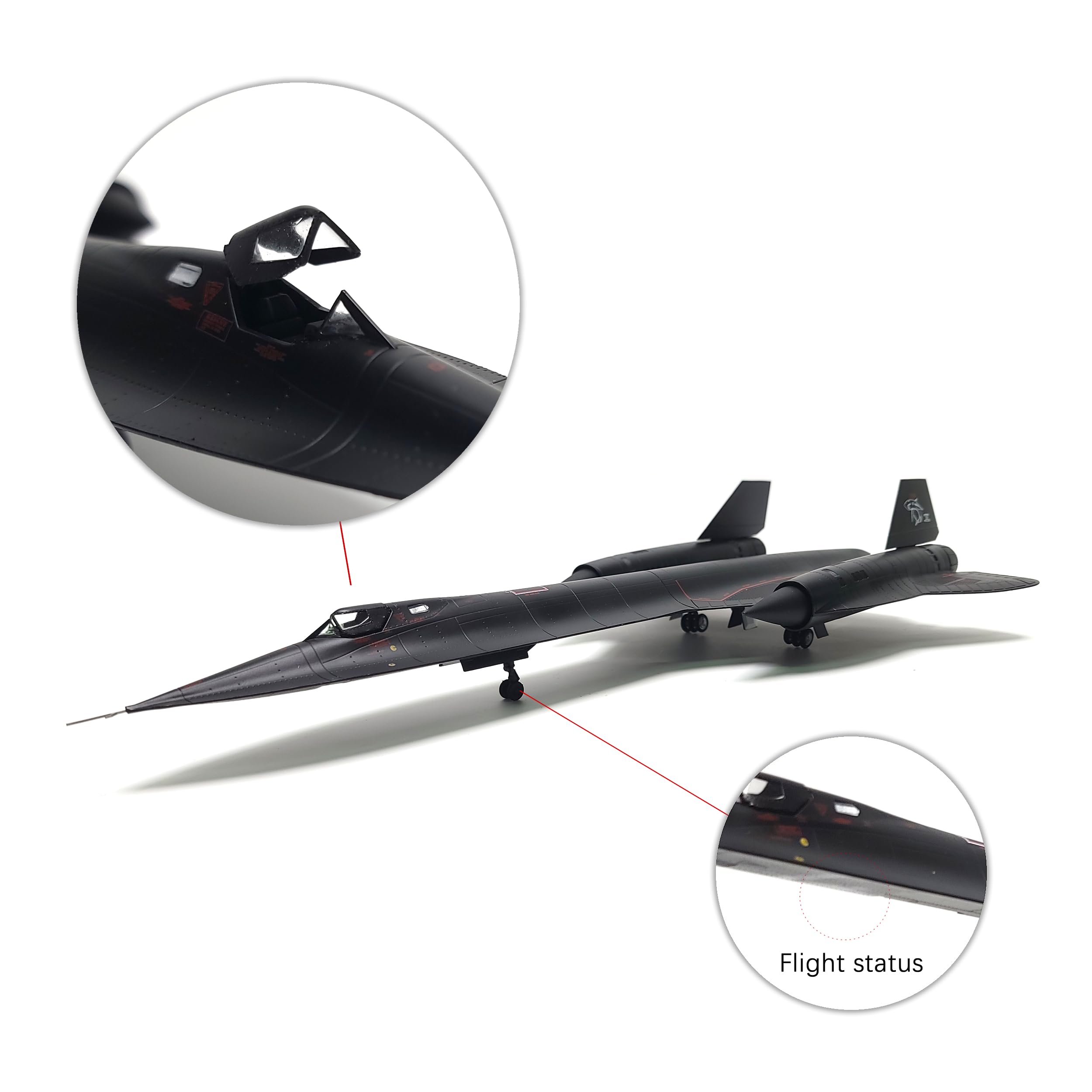 NUOTIE 1/72 Scale SR-71a Blackbird Metal Model High-Altitude Reconnaissance Aircraft Military Diecast Plane Model for Collection or Gift