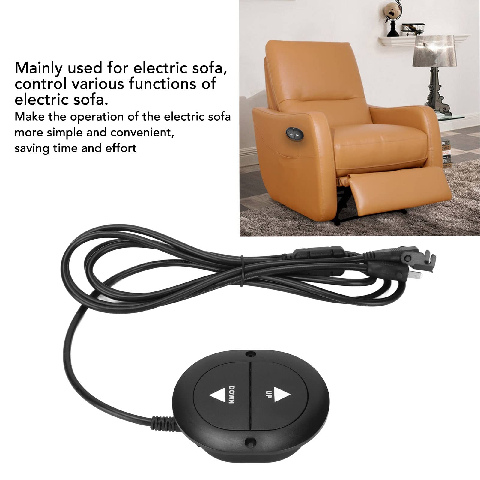 TOPINCN Power Recliner Control, Electric Chair Control with 2 Buttons Recliner Replacement Parts Recliner Hand Control Lift Chair Power Recliner
