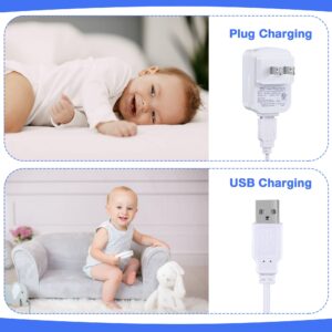 Charger for Infant Optics DXR-8, 5.9 V Power Cord Adapter Compatible with Infant Optics DXR-8 Baby Camera Monitor Unit Replacement, White