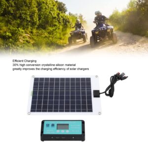 50 Watt 12V Solar Panel with High Conversion Efficiency, Solar Panel Battery Charger with MPPT 100A Controller for 12V Battery and DC Charging Equipment