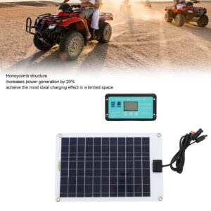 50 Watt 12V Solar Panel with High Conversion Efficiency, Solar Panel Battery Charger with MPPT 100A Controller for 12V Battery and DC Charging Equipment