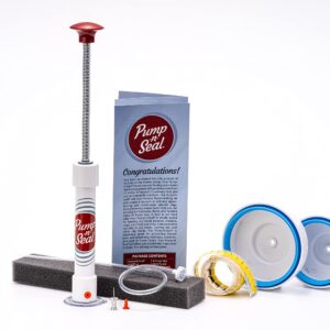 Pump-N-Seal + Mason Jar Attachment Food Vacuum Sealer System - vacuum seal mason jars, recycled jars, ordinary freezer bags, vacuum bags, bowls, and more