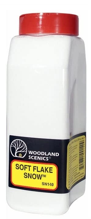 Woodland Scenics Flex Paste (C1205), Soft Flake Snow (SN140), and Make Your Day Paintbrushes