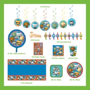 Octonauts Above and Beyond Party in a Box Kit: Complete Set 100+ Pieces - Plates, Cups, Banners, Utensils, Balloons, Stickers, Gift Bags, Decorations and More - Kwazzi, Barnacles, Dashi