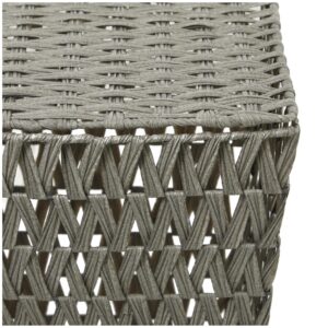 Deco 79 Metal Storage Basket with Matching Lids, Set of 2 22", 19" H, Gray