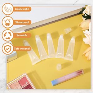 Nuanchu 200 Pcs 13ml Refillable Empty Lip Gloss Tubes Clear Cosmetic Containers Soft Tube for Travel Toiletries Cosmetic Makeup