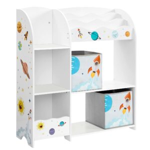 SONGMICS Kids Bookcase and Toy Organizer Bundle (2 Items)